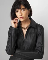 Coated Denim Dress
