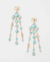 Turquoise + Gold Statement Earrings