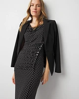 Shirred Midi Dress