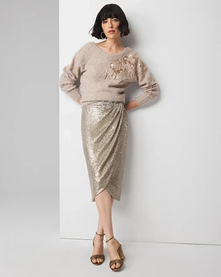 Sequin Wrap Skirt