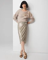 Sequin Wrap Skirt