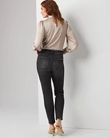 High-Rise Embellished Slim Ankle Jeans