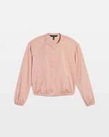 Washed Satin Bomber Jacket