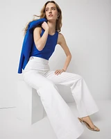 Extra High-Rise Novelty Waist Wide Leg Jean
