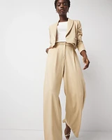 Pleated Waist Wide Leg Pant