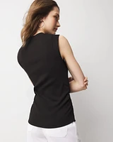 WHBM FORME™ Ribbed Stretch Ruched Side Tank
