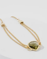 Olive + Gold Bracelet