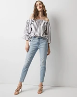 Off-the-Shoulder Drama Sleeve Blouse