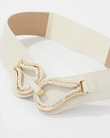 Faux Leather Braided Stretch Waist Belt