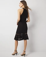 Keyhole Halter Sweater Dress