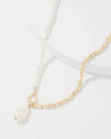 Gold + Pearl Convertible Pendant