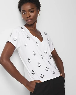 Crystal Embellished Tee