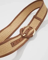 Raffia Denim Belt