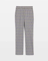 Straight Leg Houndstooth Luxe Plaid Pants