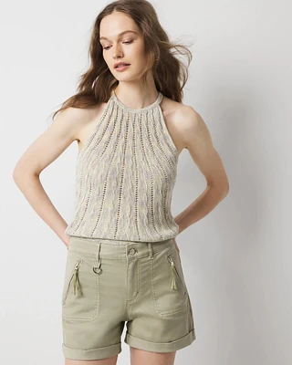 Space Dye Halter Sweater Tank