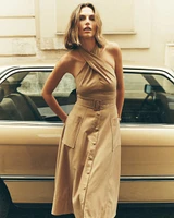 Halter Trench Midi Dress