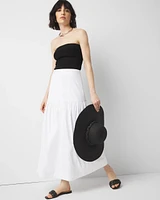 Poplin A-Line Maxi Skirt