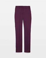 Petite High Rise Satin Straight Pant