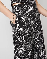 High-Rise Wide Leg Floral Pant