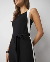 Petite Contrast Trim Wide Leg Jumpsuit