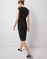 Petite Twist Detail Sheath Dress