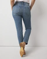 Extra High-Rise Double Waistband Slim Ankle Jeans