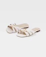 Linen Flat Sandal
