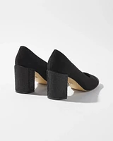 Black Crystal Embellished Pumps