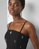 Strapless Embellished Mini Dress
