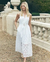 Petite Eyelet Hem Midi Dress