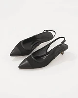 Mesh Kitten Heel Pump