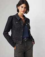 Petite Quilted Jean Jacket