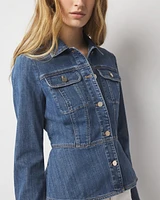 Denim Peplum Jacket