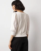 Blouson Crewneck Top