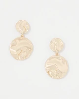 Sculptural Disc Drop Earrings