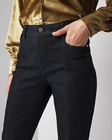 High-Rise Sculpt Skinny Flare Ankle-Slit Jeans