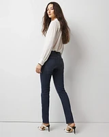 High-Rise Tab Pocket Slim Jeans