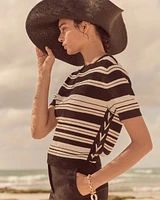 Lace Up Side Sweater Tee