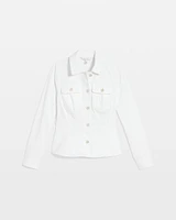Denim Peplum Jacket