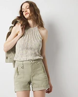 Space Dye Halter Sweater Tank