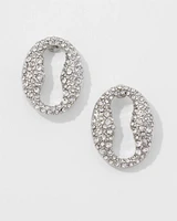 Mariner Link Pavé Stud Earrings