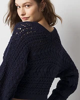 Chunky Knit Dolman Pullover Sweater