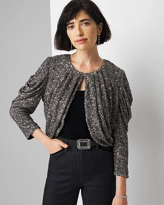 Sequin Drape Bolero