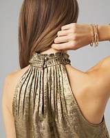 Halter Pleated Shell Top