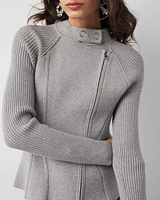 Moto Sweater Jacket