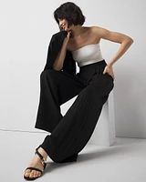 Pleated Ultra-Wide Leg Pant