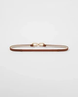 Skinny Belt with Gold Rope Buckle