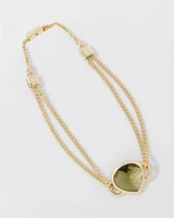 Olive + Gold Bracelet