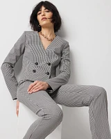 Petite Double-Breasted Gingham Jacket
