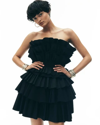 Tiered Ruffle Bustier Dress